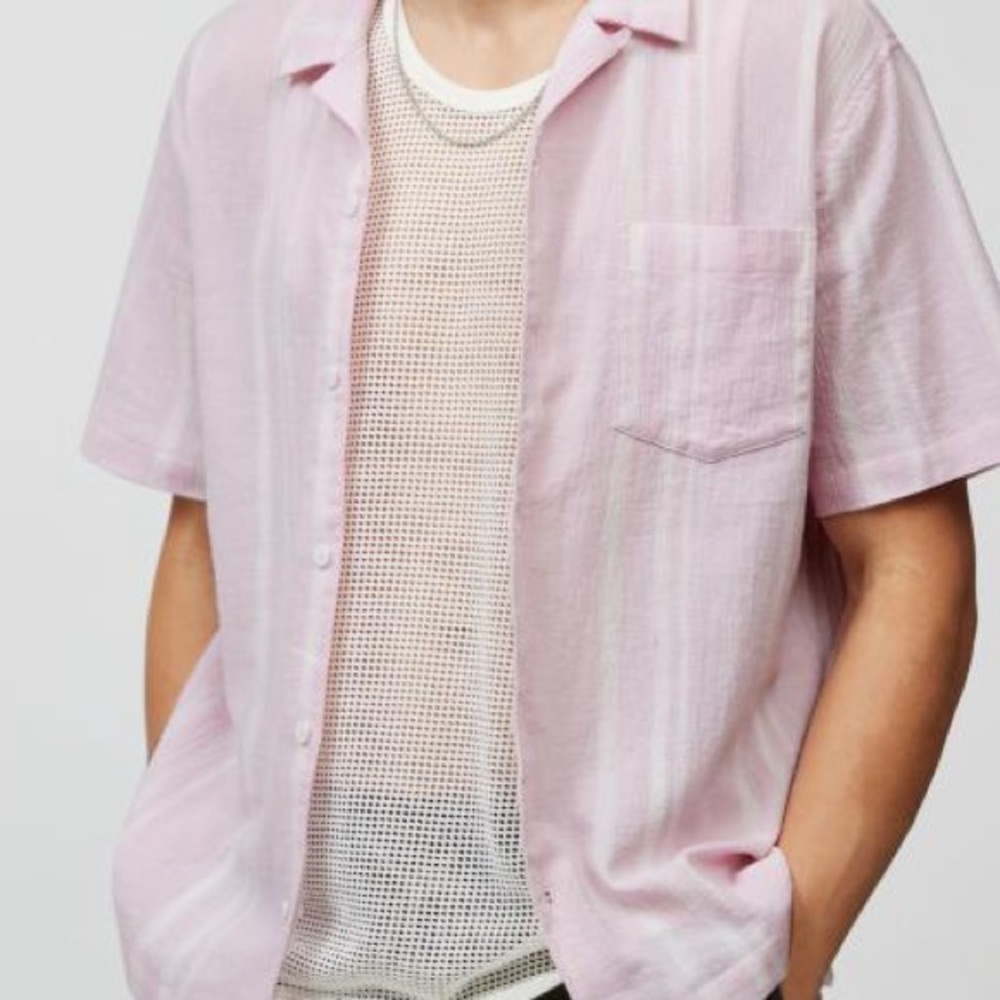 Pink Standard Cloth Striped Shirt